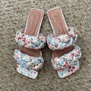 Stylish Floral Braided Slides by Vicenza